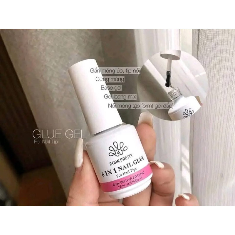 Glue Gel 6in1 Born Pretty Siêu Cấp ( Glue gel 6trong1 ) Hàng Chuẩn Không Gây Nóng Rát // Mega Nails/