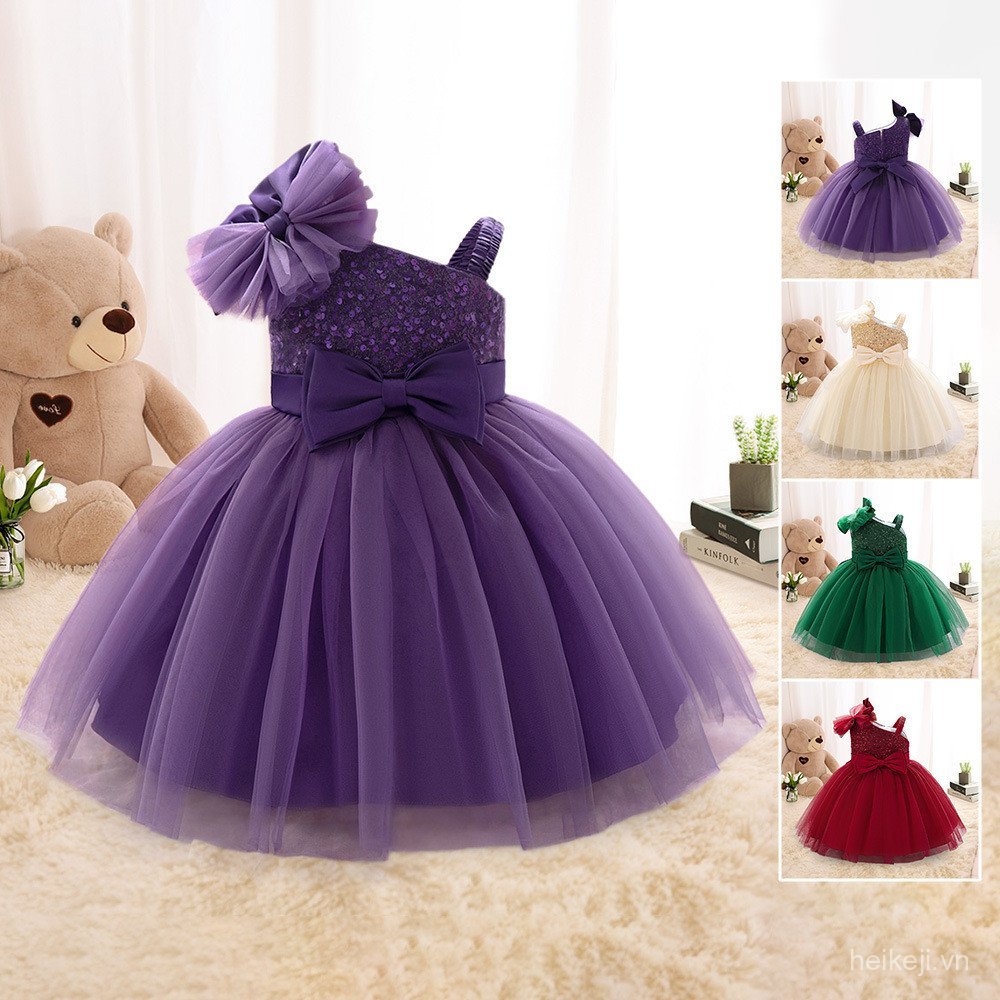 Baby Children's Dress Princess Dress Girls Birthday Bow Mesh Puff Skirt