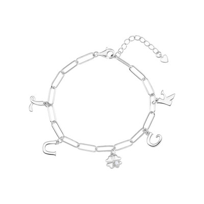 Lắc tay Bạc đính đá PNJSilver chữ LUCK XMXMW060344