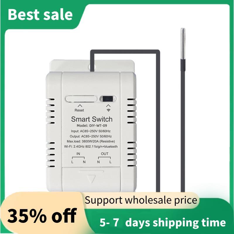 Công tắc nhiệt độ thông minh 20A với cảm biến nhiệt độ Giám sát nhiệt độ thời gian thực cho phòng bể