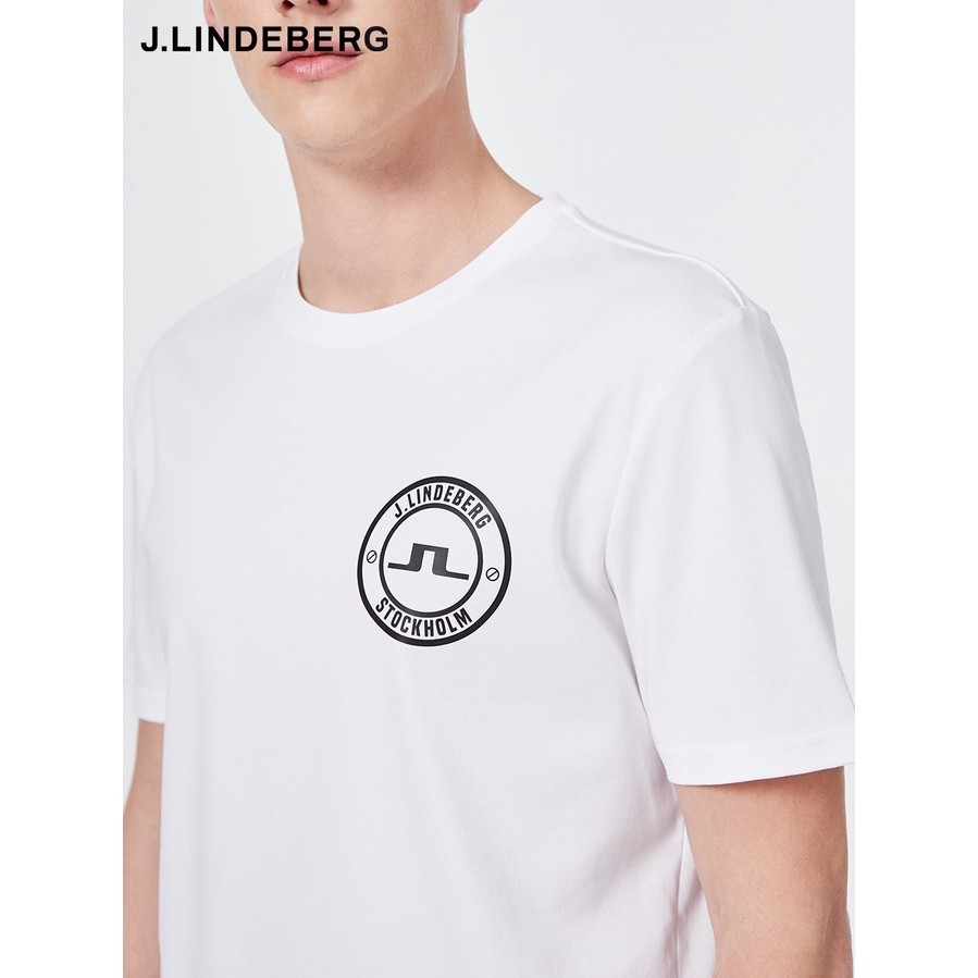 Áo thun ngắn tay cổ tròn in cotton mới mùa xuân hè JLINDEBERG 868