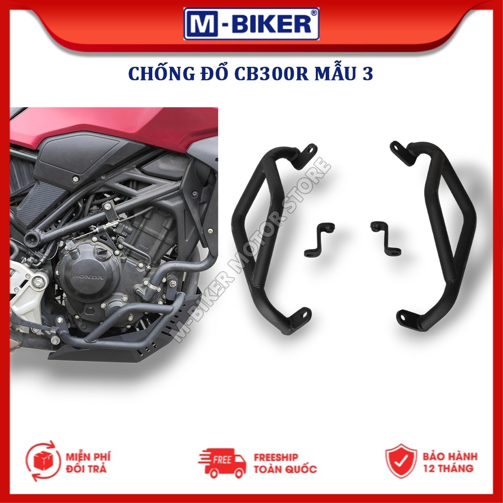 M-Biker | Chống đổ CB300R, Chống đổ lốc máy CB300R, Khung chống đổ lốc máy CB300R - Mẫu 3