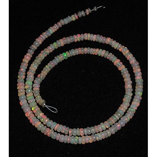 AAA Ethiopia Opal Smooth Rondelle hạt đá quý rời 3-6mm 16 "inch