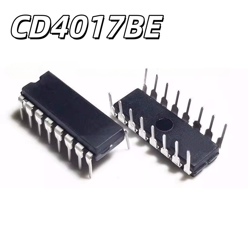 Chip đếm ngược CD4017BE In-Line DIP-16 CD4017 4017 hoàn toàn mới