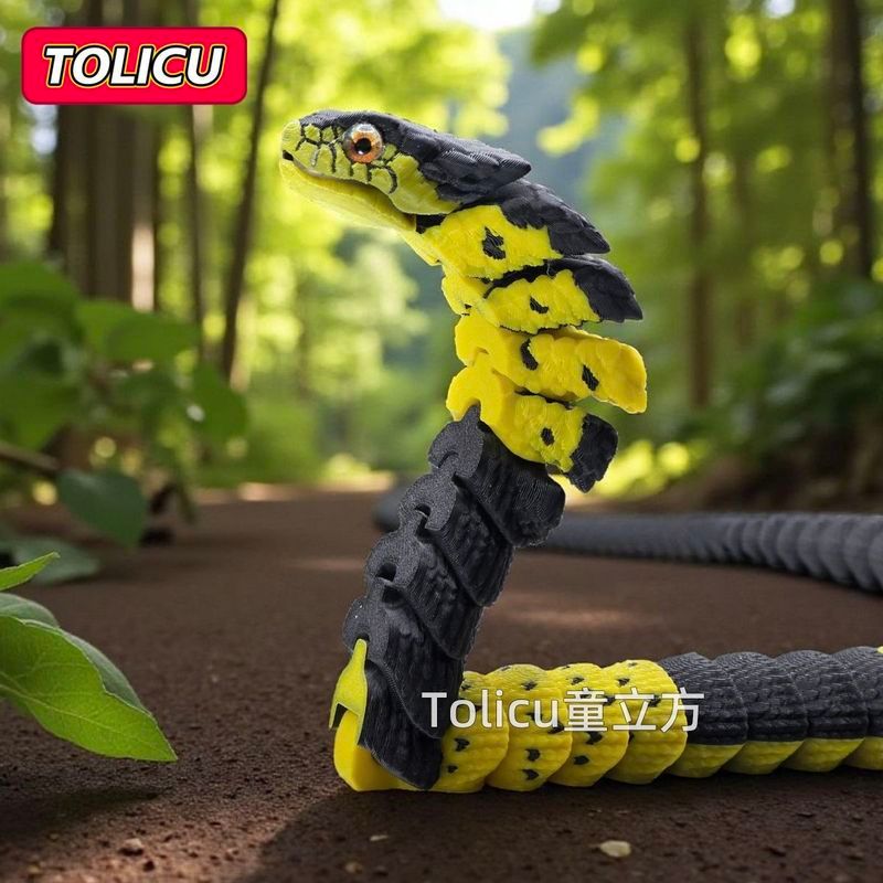 Đồ trang trí Cobra thực tế In 3d Cobra Joint Mô phỏng di động Cobra với Rắn Nobuko Đồ chơi trẻ em Qu