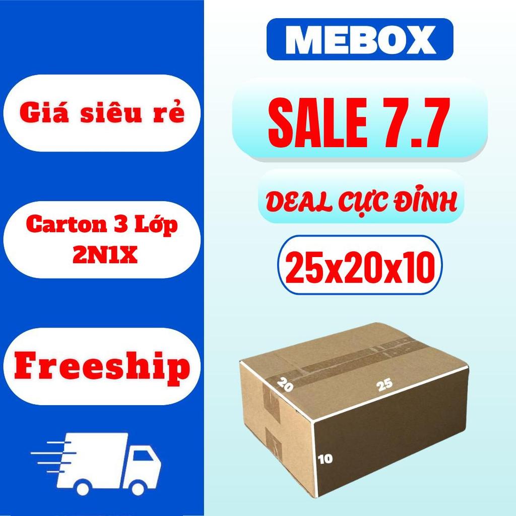 thùng hộp carton 25x20x10 bộ 50 xả kho