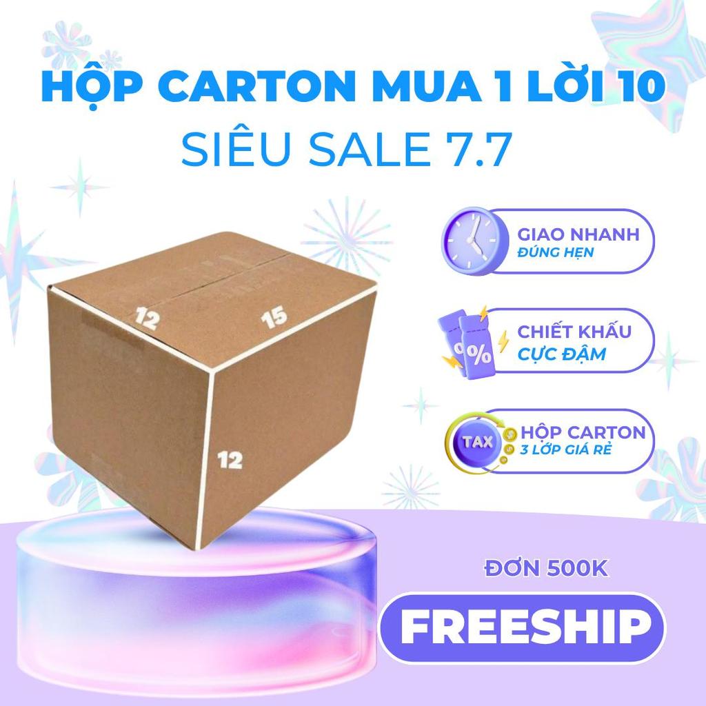 hộp carton 15x12x12 bộ 200 trơn cứng cáp