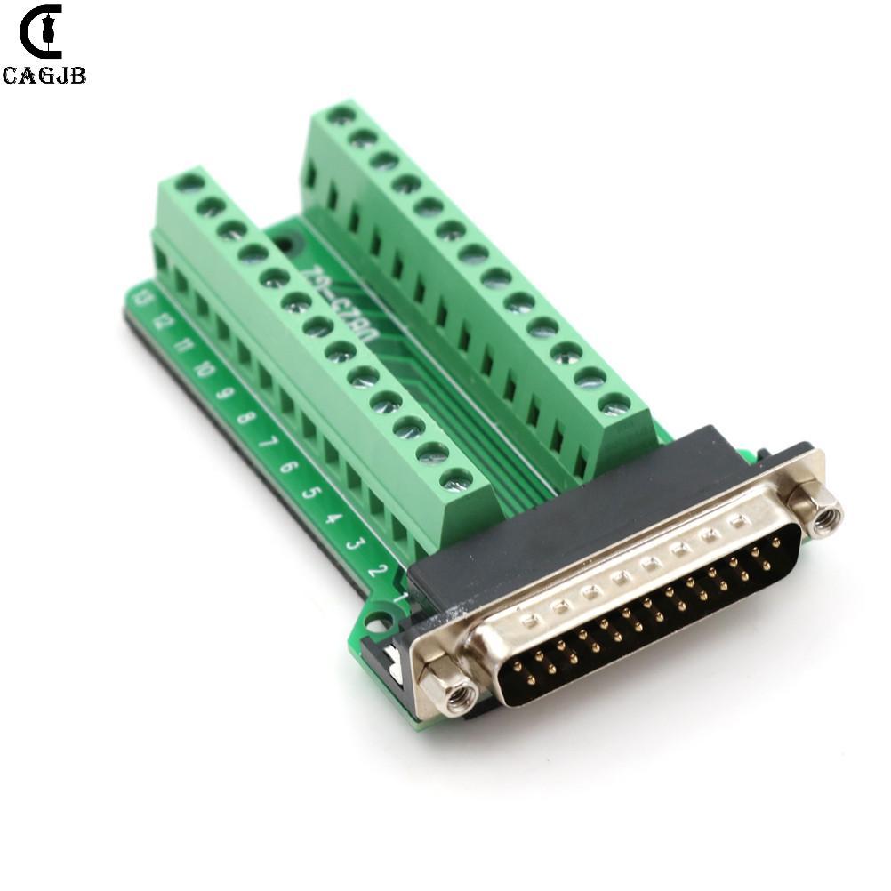 [CAGJB] D-SUB DB25 Nam 25Pin Plug Breakout Board Terminals Adapter Đầu nối không hàn YOMG