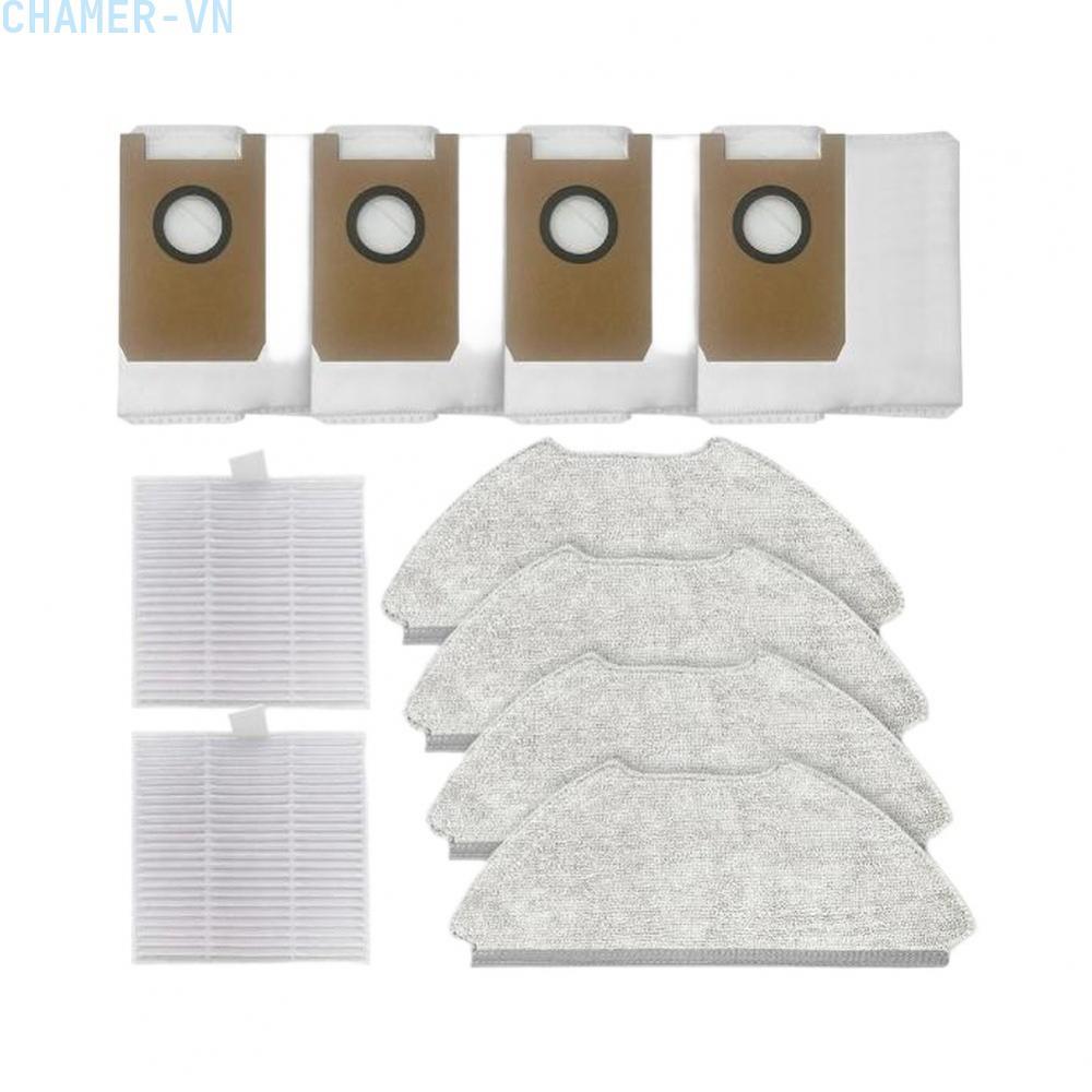 【CHAMER】4 Pack Dust Bags 4 Pack Cloths 2 Pack Filters for Airrobo For T20 Vacuum Cleaner【HomeLiving】