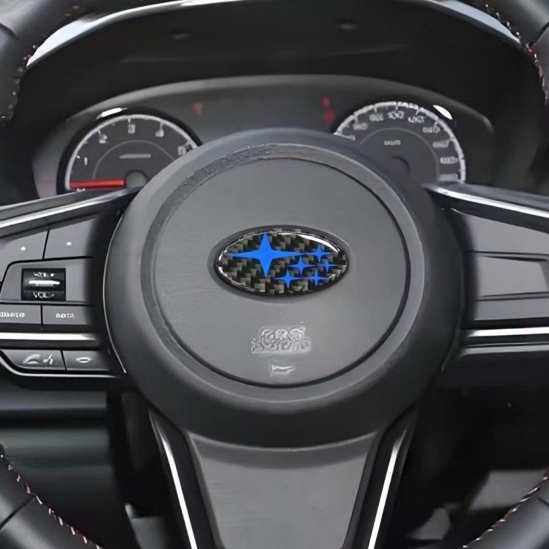 Áp dụng cho Subaru Forest People sợi carbon vô lăng nhãn sau xe Tiktok logo cá tính ba chiều hình el