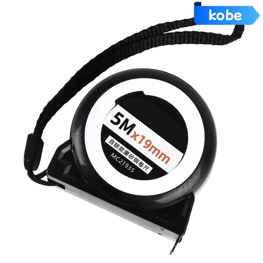 Thước dây thép KOBE, 5 mét Băng đo có thể thu vào mờ 19mm, Vỏ bảo vệ cao su Inch / tỷ lệ mét Thước đ