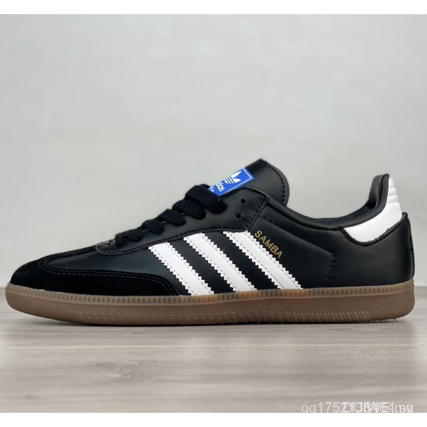 Giày thể thao Unisex Samba OG Club màu đen cổ điển, model B75806, có hàng.