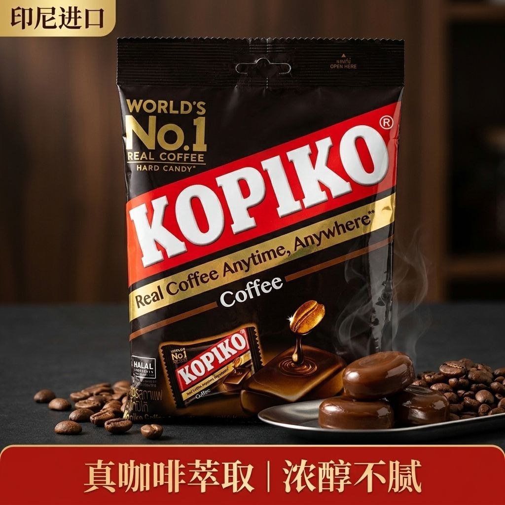 Đặc sản KOPIKO KOPIKO Cocoa Extra Strong Refreshing Coffee Candy Văn phòng Đồ ăn nhẹ kẹo cứng TT7092