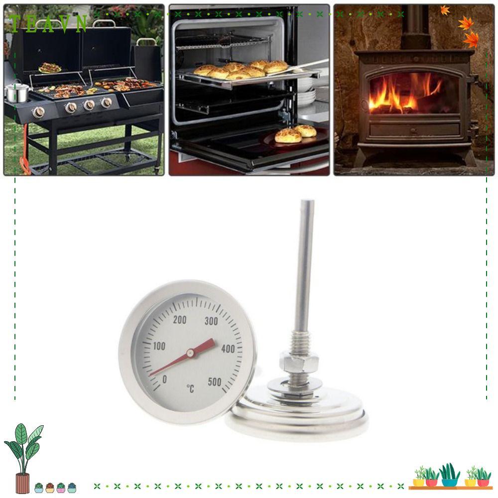 Nhiệt kế BBQ AEBYDEH Nướng thép không gỉ 0-500°C Đồng hồ đo nhiệt độ