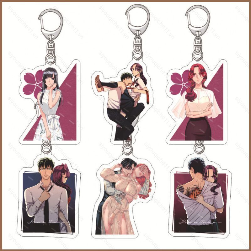 SQ11 Yakuza Fiance Raise wa Tanin ga Ii Yoshino Somei Kirishima Miyama acylic móc khóa mặt dây chuyề