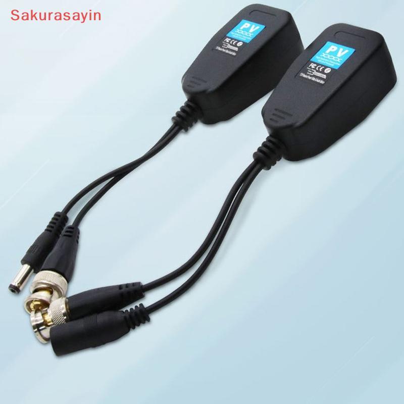 {Sakurasayin} Camera quan sát thụ động Coax BNC Bộ thu phát video nguồn sang RJ45 BNC Nam cho Camera