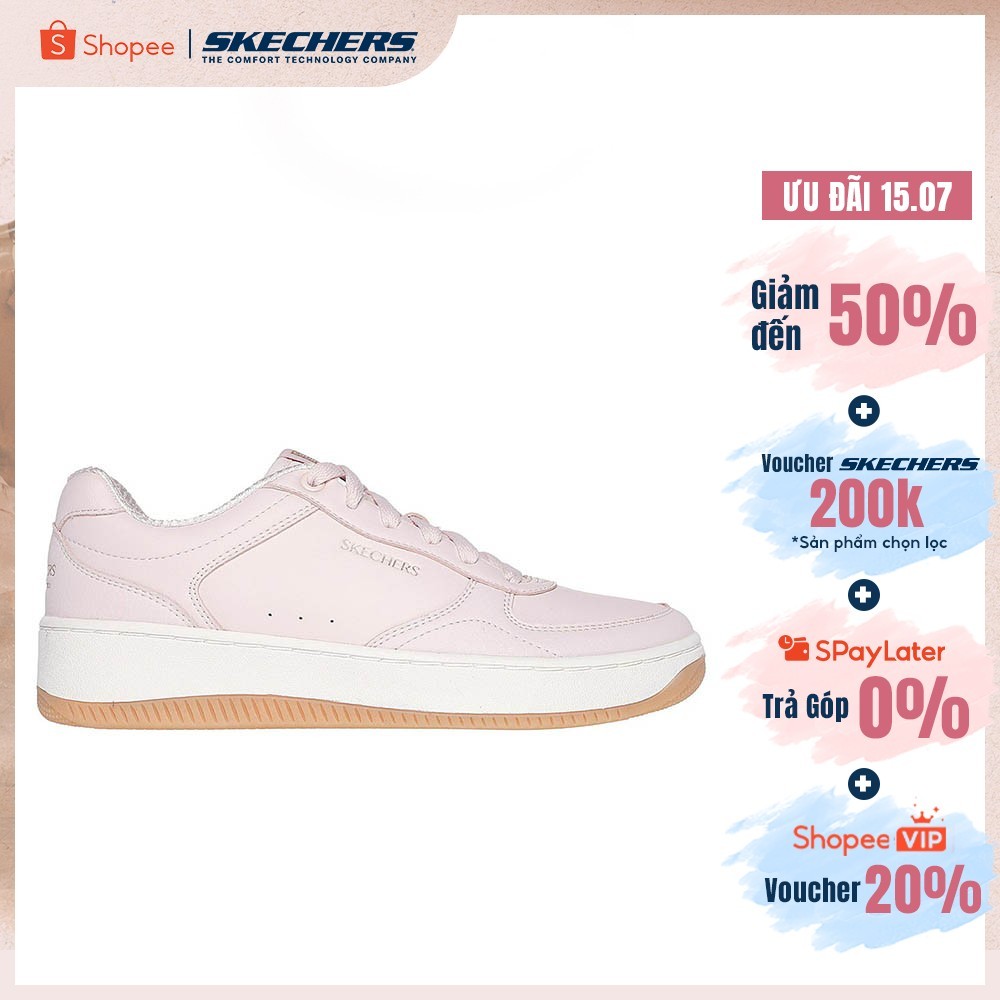 Giày Thể Thao Nữ Skechers Court Classics Sport Court 2.0 Core Essential-185160-PNK Air-Cooled Memory
