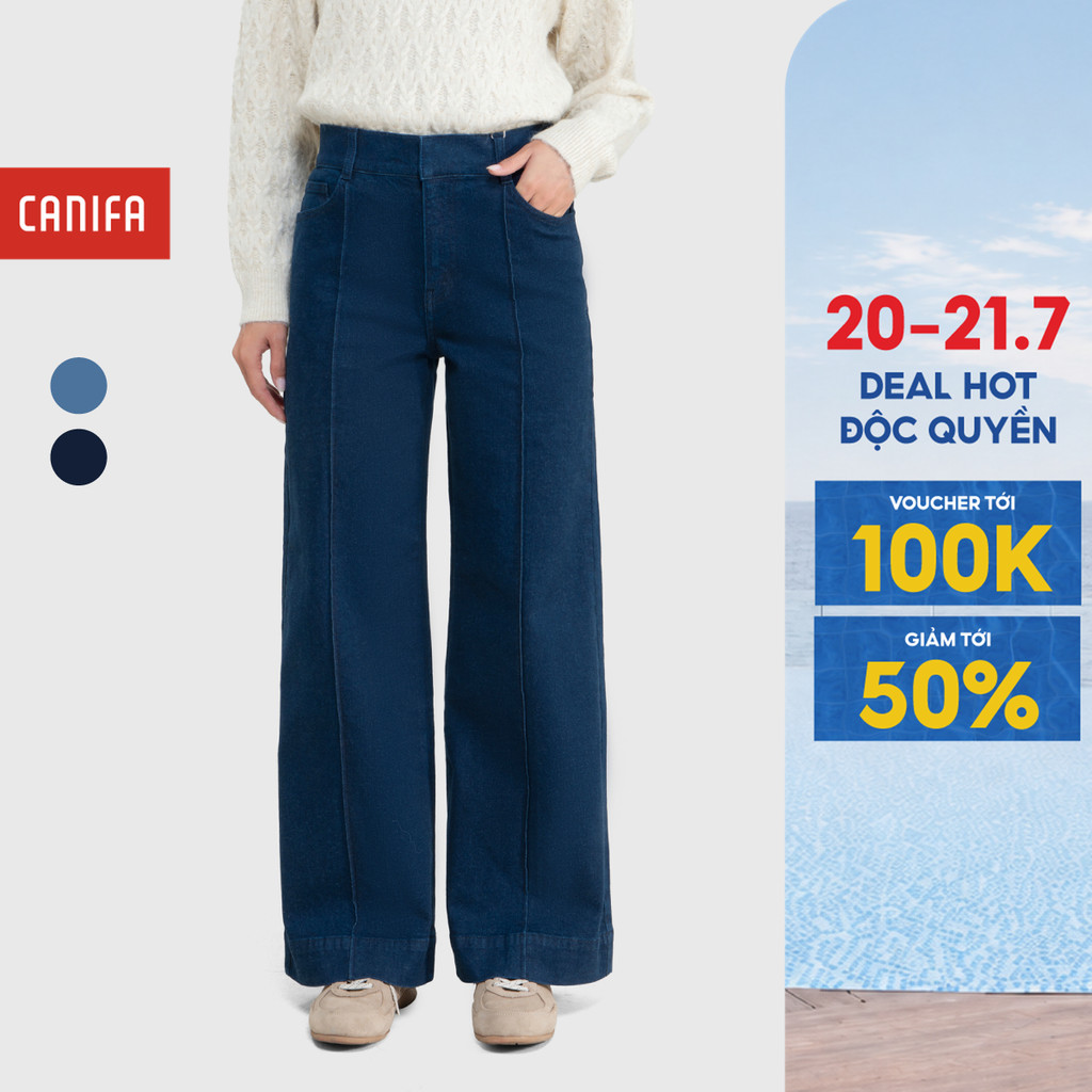 Quần jeans nữ CANIFA chất cotton dáng suông 6BJ25W002
