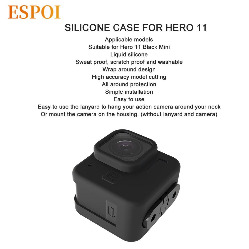 ESPOI Full Housing, Bảo vệ silicon mềm và thoải mái chống trầy xước, Camera chống nước chống mồ hôi 