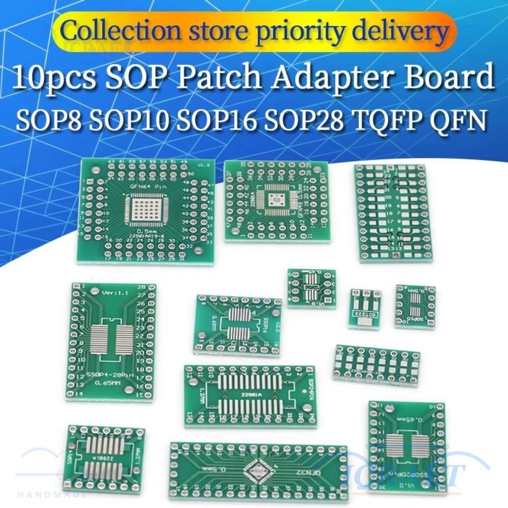 CRAFT 10 Chiếc IC Adapter Board, Surface Mount Adapter Giao Diện Qua Lỗ Patch Adapter Board, Ổn Định