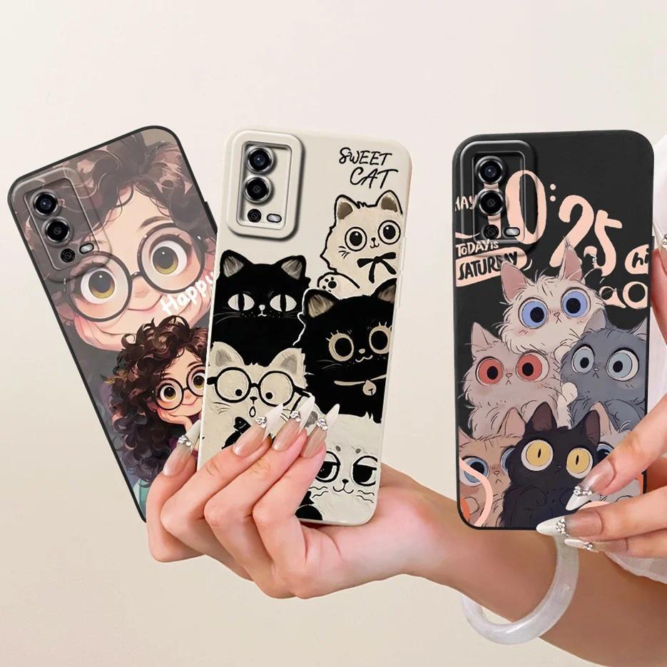Dành Cho Oppo A55 4G Ốp Lưng CPH2325 Vỏ Hoạt Hình Thời Trang Dễ Thương Chống Sốc Vỏ Điện Thoại TPU M