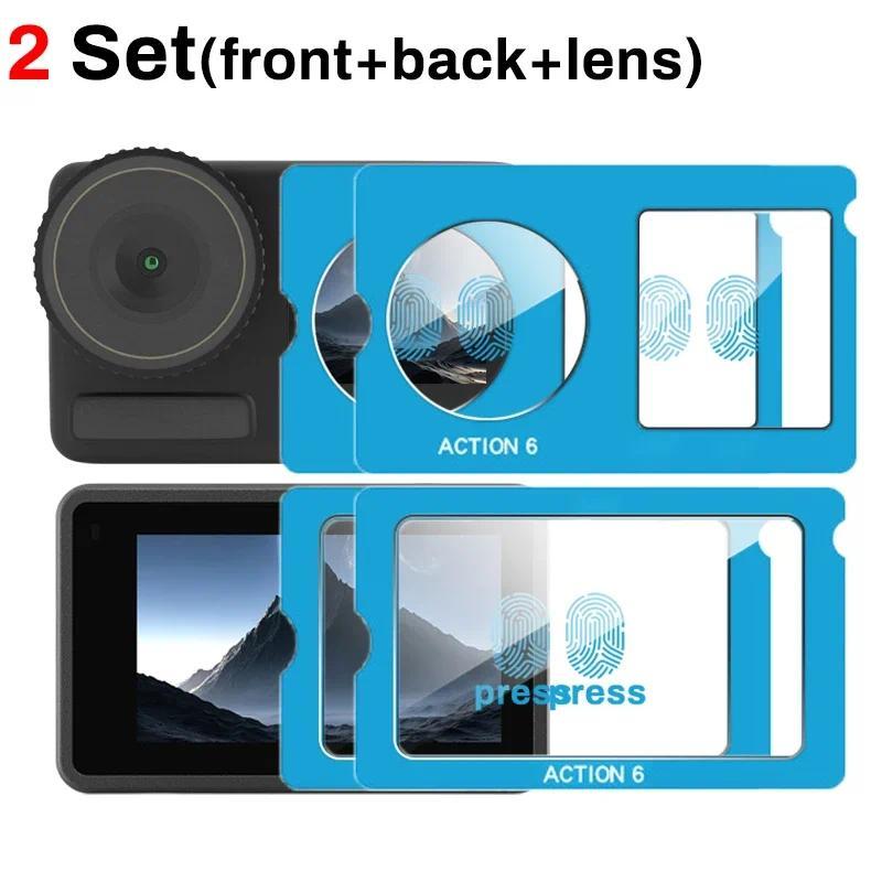 1-2 Bộ Dành Cho DJI Osmo Action 6 5 Pro 4 3 Camera LCD HD Kính Bảo Vệ Màn Hình Cho DJI Osmo Action6 