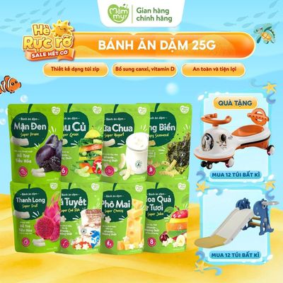 Bánh ăn dặm cho bé Mămmy vị rau củ, phô mai, trái cây, cá tuyết, sữa chua giòn tan