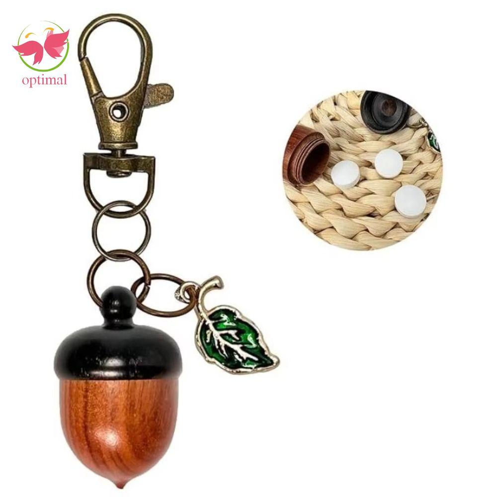 OPTIMAL LIMIT Acorn Twist Open Móc khóa, Twist Open Small Item Storage Acorn Móc khóa, Khóa hình chữ