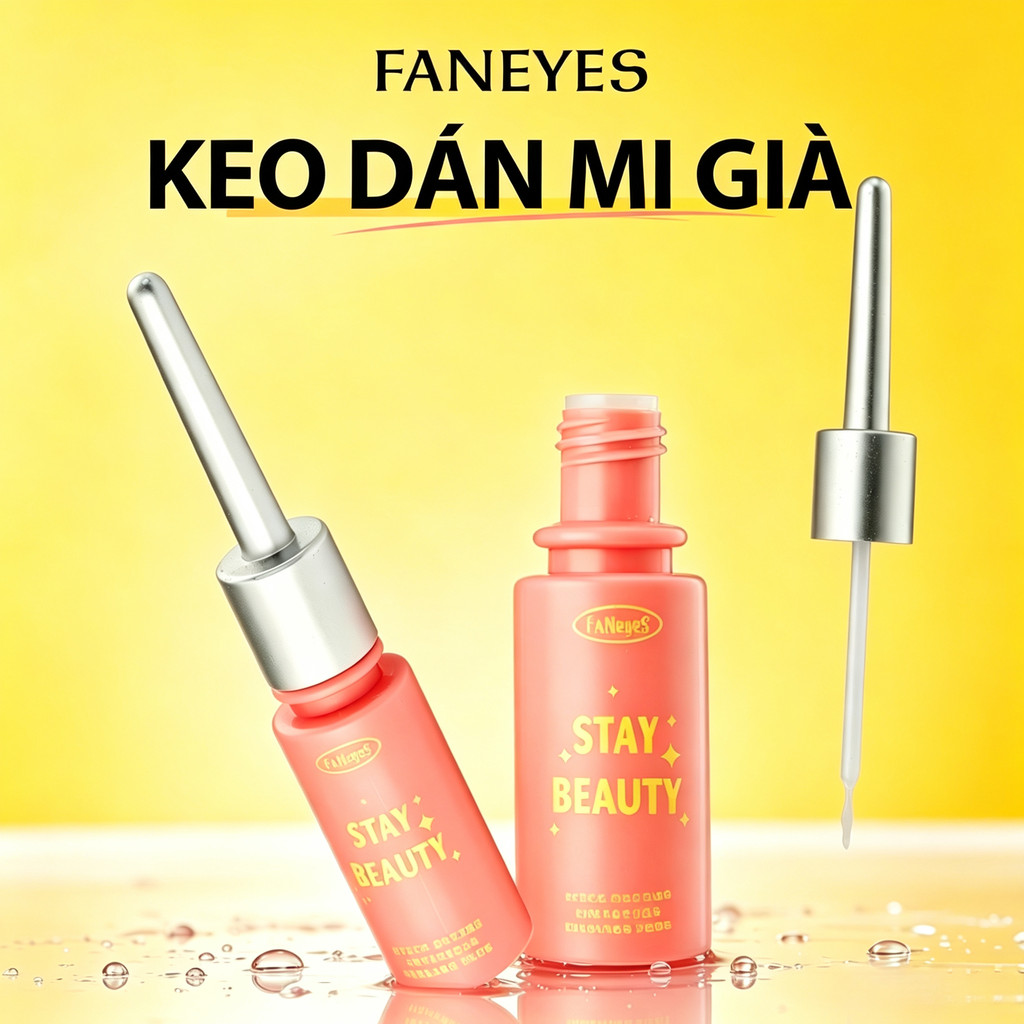 FANEYES Keo Lông Mi Giả Lâu Dài Khô Nhanh Tự Nhiên Độ Nhạy Cảm Thấp Nhẹ Nhàng Ghép Đôi Mí Mắt Kích T
