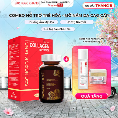 Bộ Trẻ Hóa Da Cao Cấp [Viên Uống Sắc Ngọc Khang ++ 120 Viên & Nước Uống Đẹp Da Collagen Dipeptide Sắc Ngọc Khang 30 Túi]