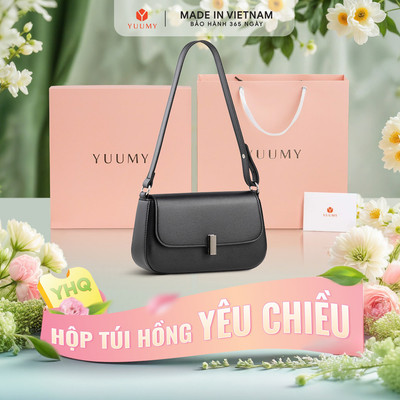 Bộ hộp quà YUUMY (Túi đeo vai nữ YUUMY YN263 + Hộp quà YHQ2 + Túi giấy YTG2 + Túi rút BVR3838 + Thiệp cảm ơn YBT1)