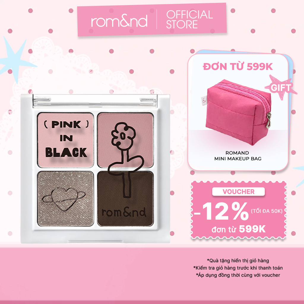 [Romand X Inapsquare] Bảng phấn mắt 4 ô Romand Better Than Eyes
