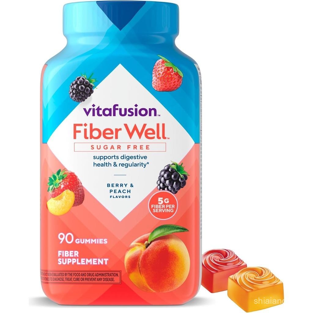 Vitafusion Fiber Well Gummy Vitamin, 90 Count (Bao bì có thể thay đổi) MS9M