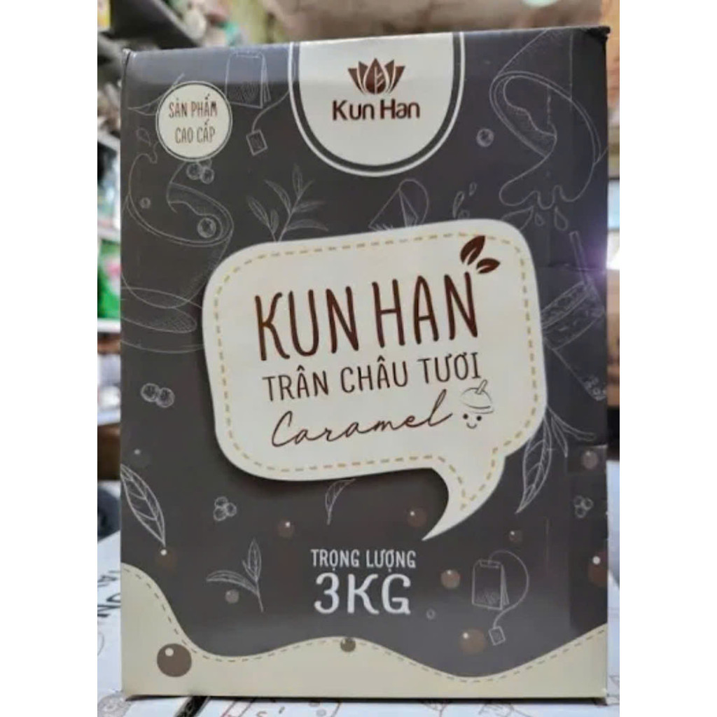 trân châu tươi Caramel KUNHAN,trân châu nấu