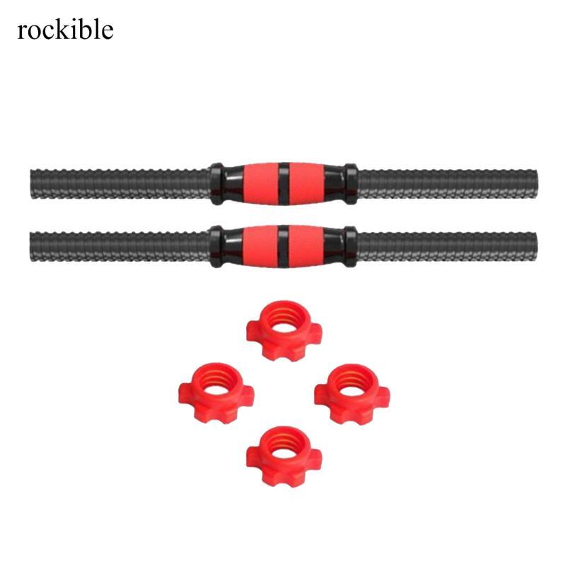 Rockible 2 Chiếc Quả Tạ Thanh Barbell Chống Trơn Trượt Tay Cầm Bằng Sắt Không Gỉ Chắc Chắn Dumbells 