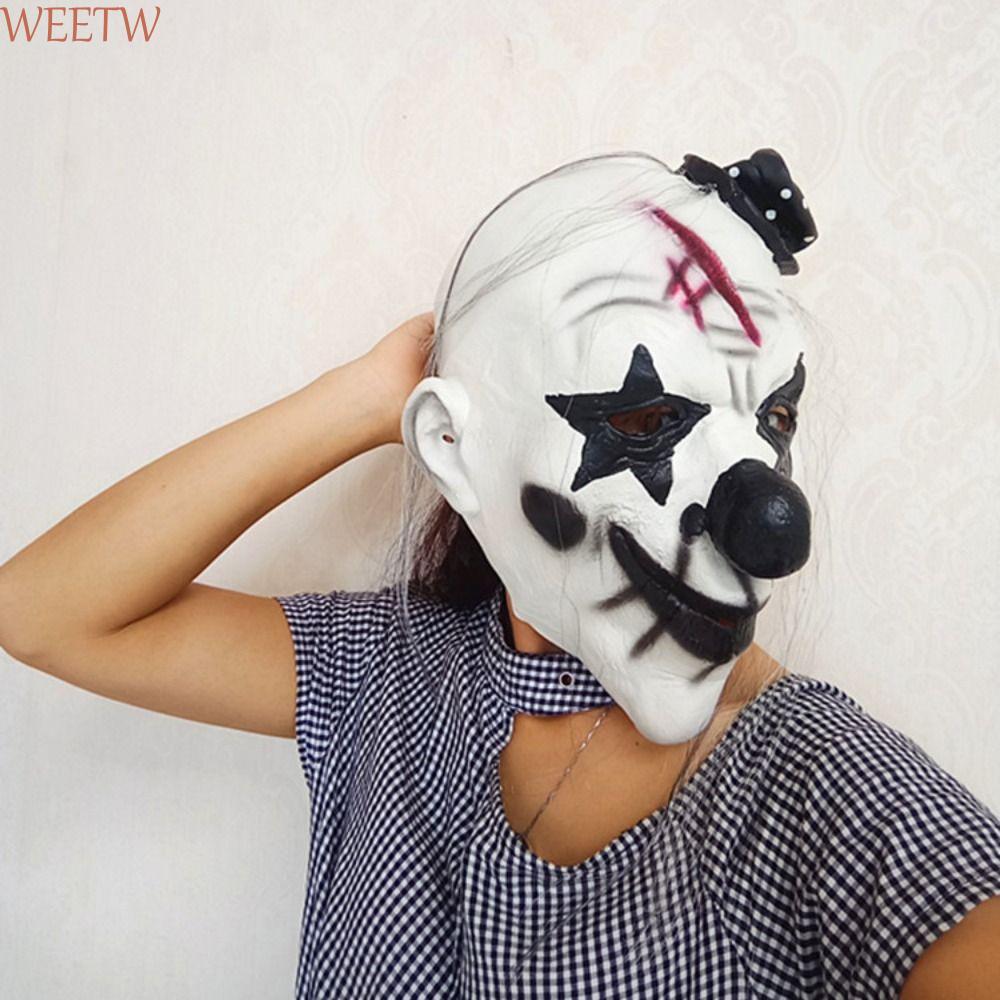 WEETW Halloween Full Face Mask, Cao Su Trang Điểm Halloween Clown Facemask, Mũ Cosplay Halloween Ful