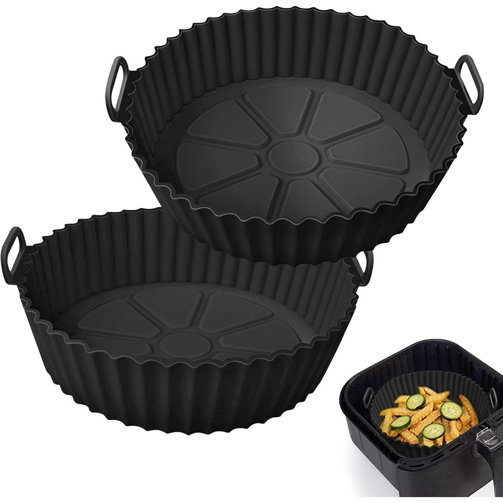 Air Fryer Silicone Liner 2 Gói, Altalsby 8 inch Không Dính Có Thể Tái Sử Dụng Giỏ Chiên Không Khí Ló
