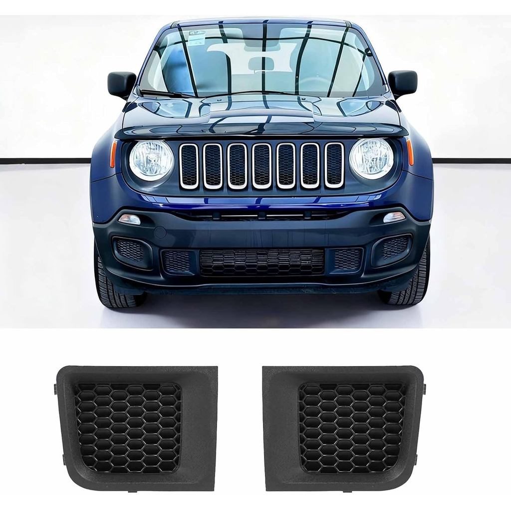 Một Cặp Lưới Tản Nhiệt Cản Trước Cho Xe Jeep Renegade 2015-2018 OE Thay Thế Bên Lái Xe Phía Trước & 