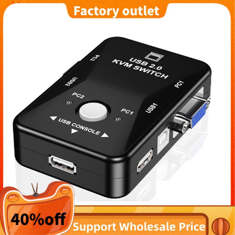 USB 2.0 KVM Chuột Switching Bàn Phím VGA Splitter Box Sharing Switch USB KVM Switch 2 Cổng VGA SVGA 