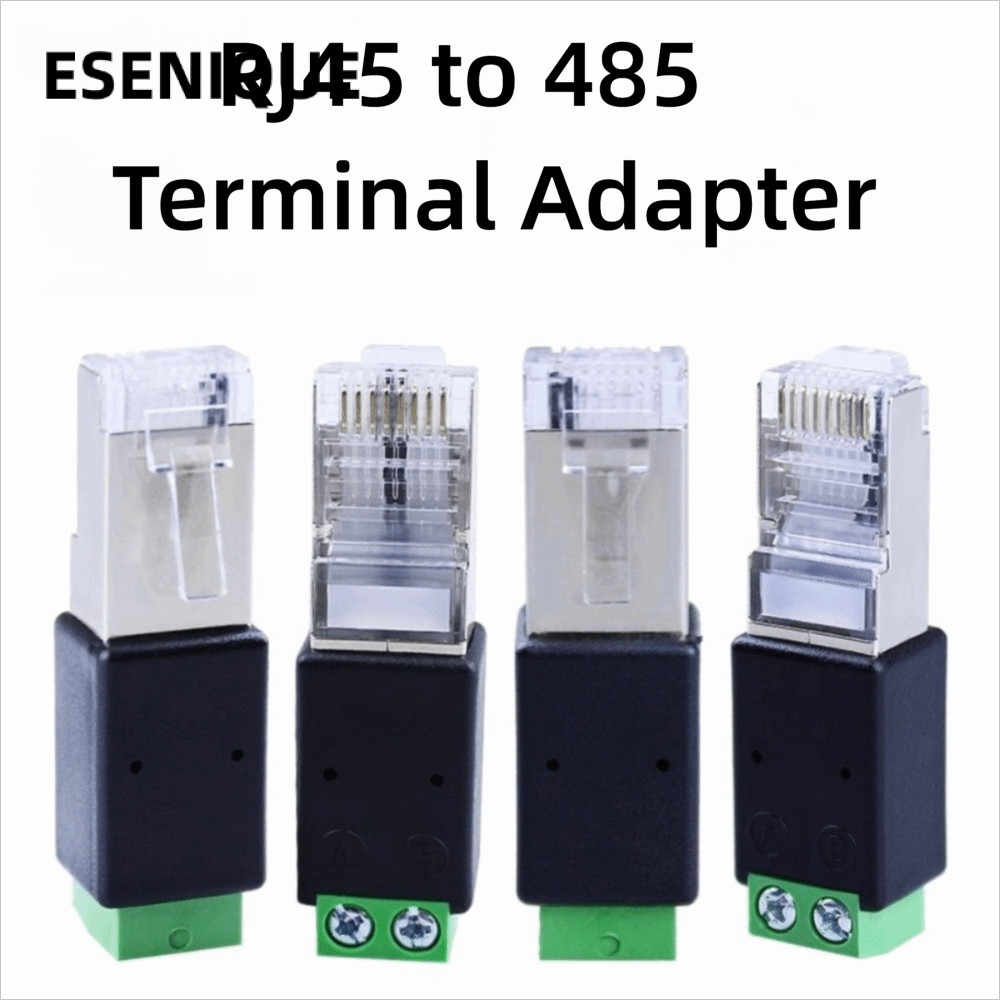 Bộ chuyển đổi đầu cuối ESENIQUE RJ45, Đầu nối đầu cuối 2PIN RJ45 Nam RJ45 Bộ chuyển đổi RJ45 sang RS