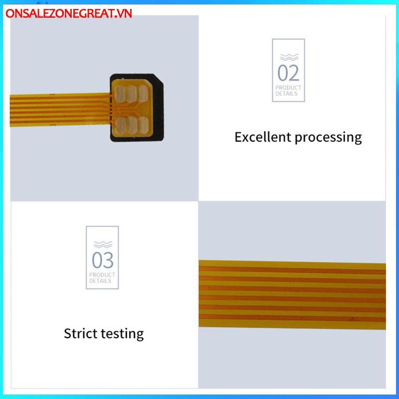 Ons Nano 4FF Bộ chuyển đổi thẻ Sim Cáp mở rộng FPC sang Nano 4FF Micro 3FF Tiêu chuẩn 2FF Sim Usim C