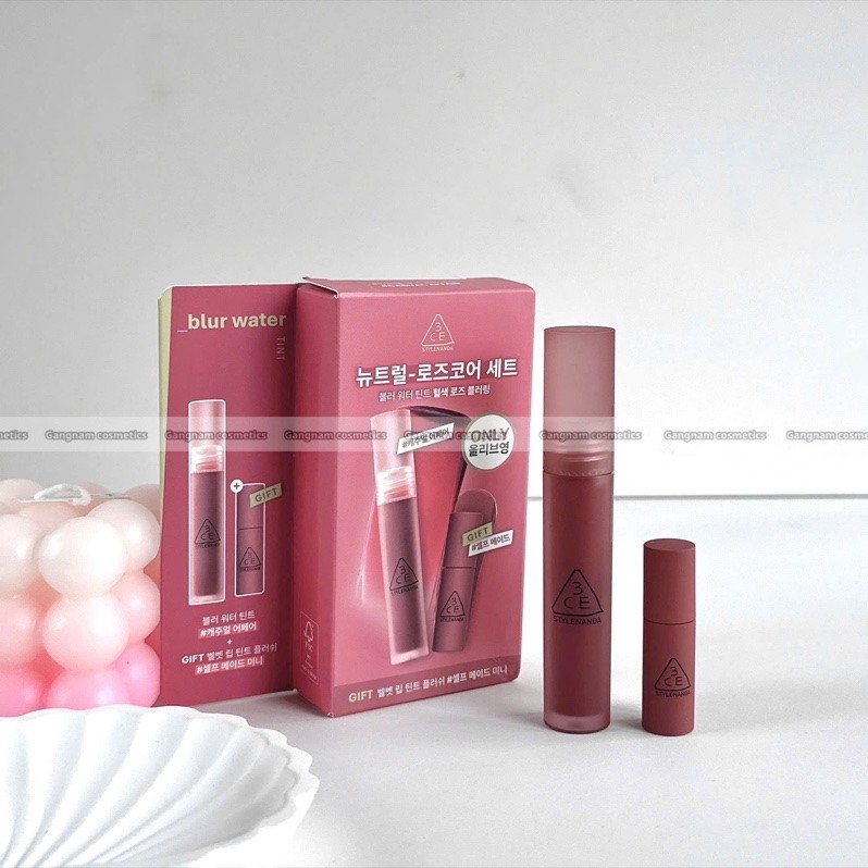 Set Son 3ce blur water #casual affair + mini velvet tint plush #25 self made