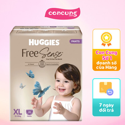 Tã quần Huggies Free Sense size XL 28 miếng