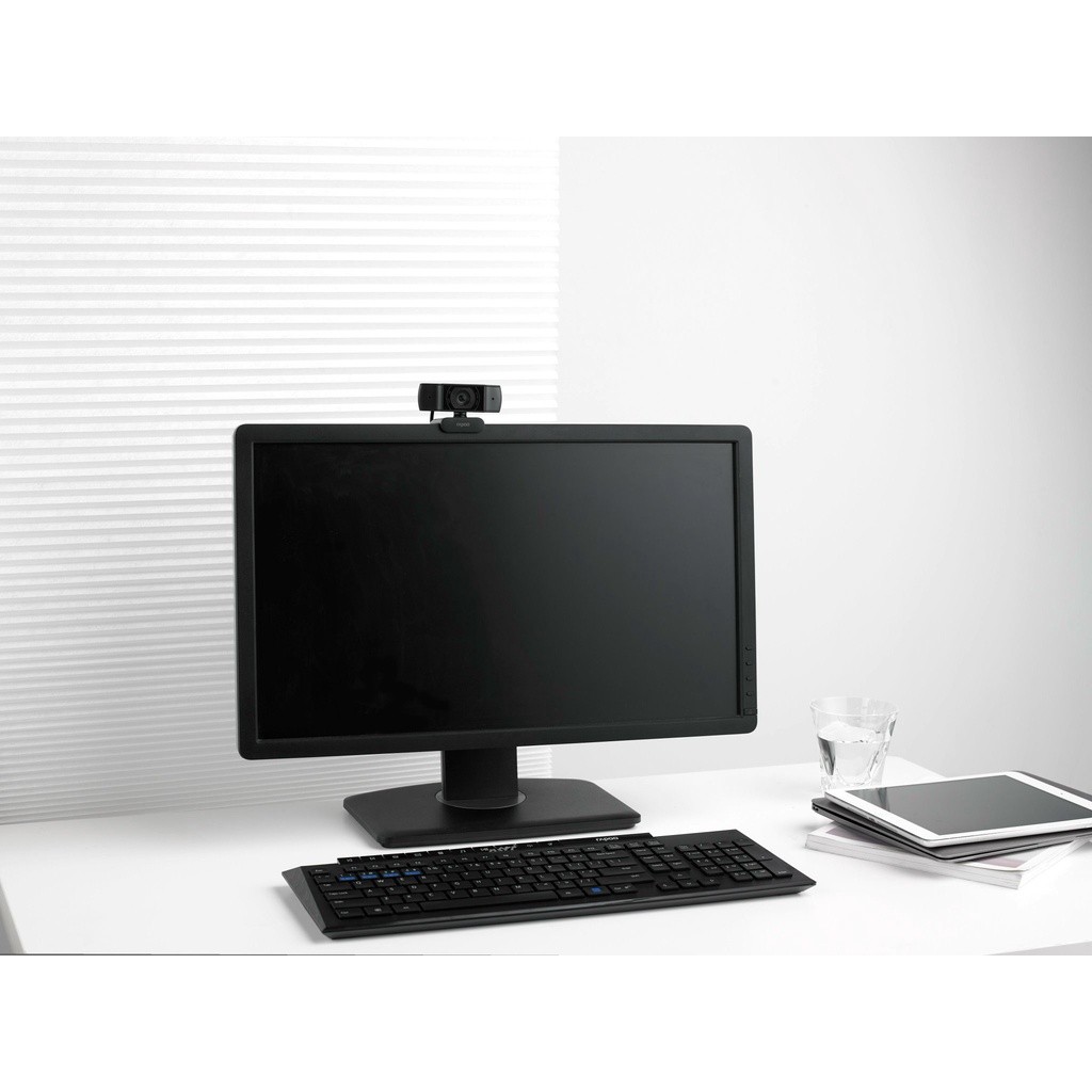 Webcam Rapoo C200 HD 720p, Góc Rộng 360 Độ, Micro Tích Hợp