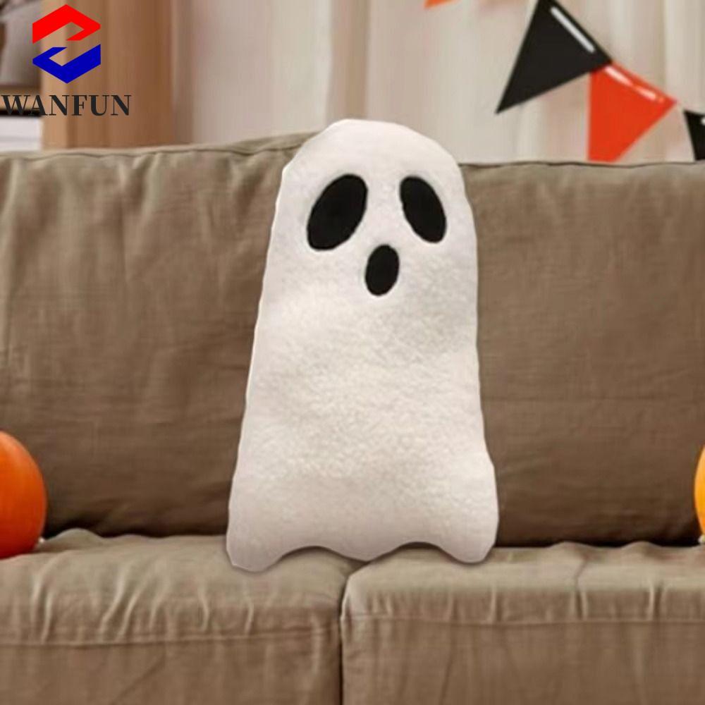 RADIANTEDGE Halloween Ghost Throw Gối, PP Cotton Ngộ nghĩnh Halloween Elf Ghost Đồ chơi sang trọng, 