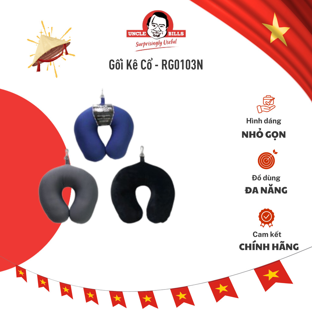 Gối Kê Cổ In Họa Tiết UNCLE BILL'S RG0103N - Hàng Nhập Khẩu