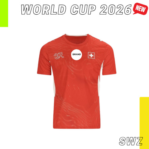 (MỚI) Thụy Sĩ _ Swiss _ Home Away Kit World Cup 2026 Bộ áo bóng đá Jersey Murah Kualiti Bola Sepak F