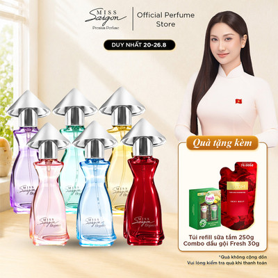 [Mùi Tự Chọn] Combo 2 Nước Hoa Miss Saigon Elegance Hương Thơm Ấn Tượng, Thiết Kế Độc Đáo Riêng Biệt 15ml