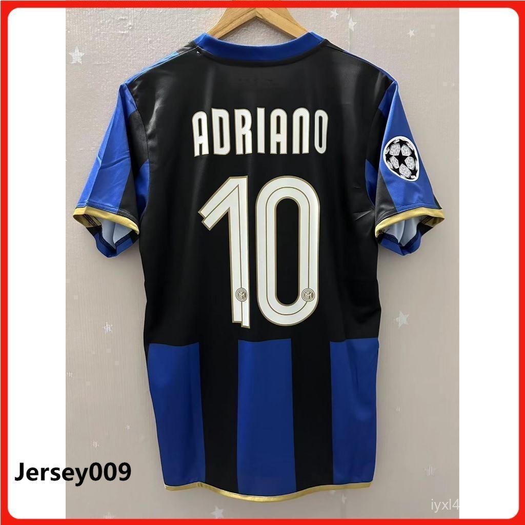 Áo bóng đá ADRIANO Inter Milan 08-09 IBRAHIMOVIC J.ZANETTI Áo bóng đá cổ điển