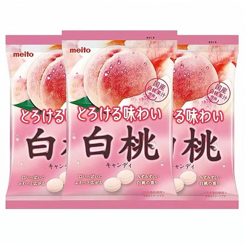 Nhập Khẩu meito Kẹo Nổi Tiếng Peach Girl Okayama White Peach Flavor Candy 79g% T260821